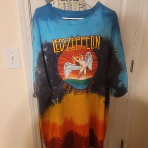 Led Zeppelin  77 tour Tee Tie dye men's